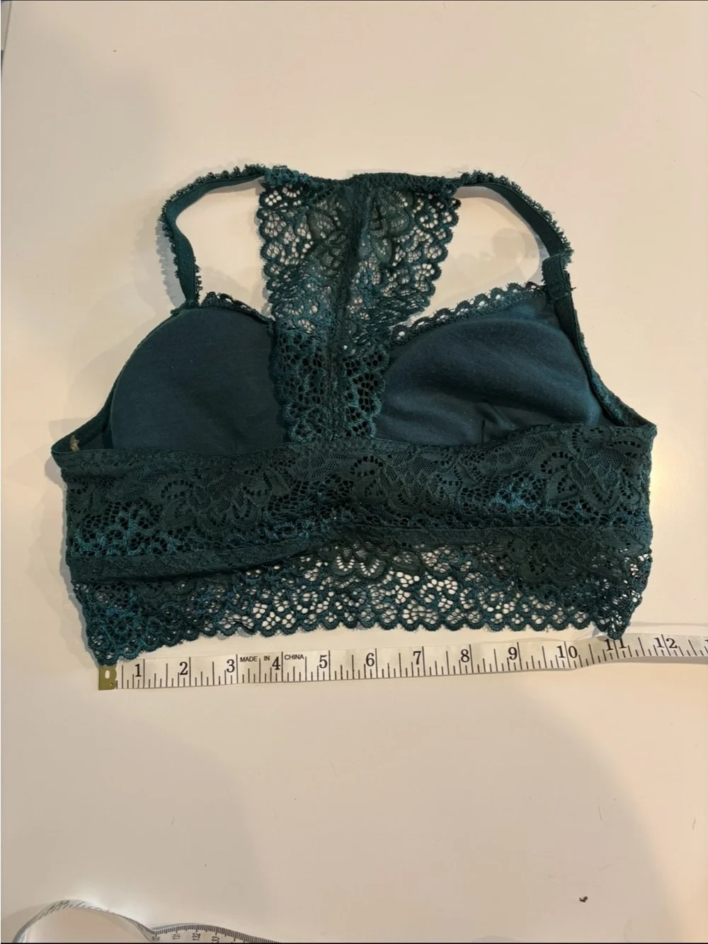 Lace Racerback Bralette - Forest Green